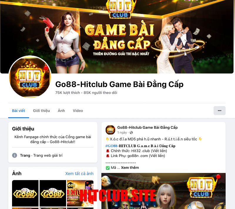 Truy cập fanpage để liên hệ Hit Club