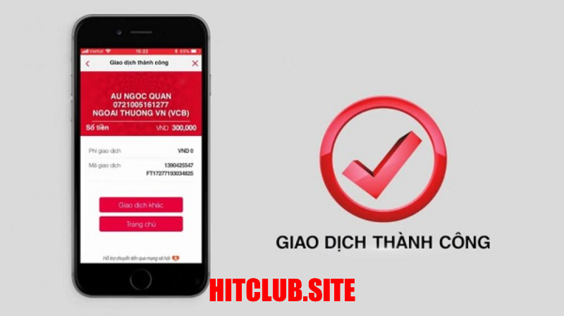 Lựa chọn ngân hàng khi nạp tiền Hit Club
