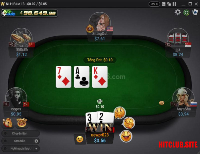 Thuật ngữ poker Hitclub